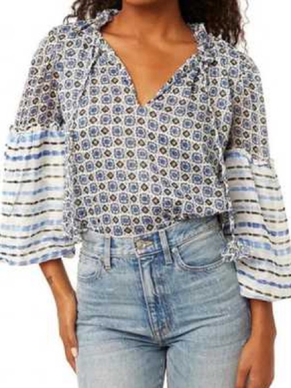 MISA Los Angeles Renata Top in Blue